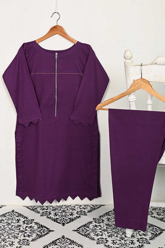 STP-139B-Purple - 2PC COTTON STITCHED