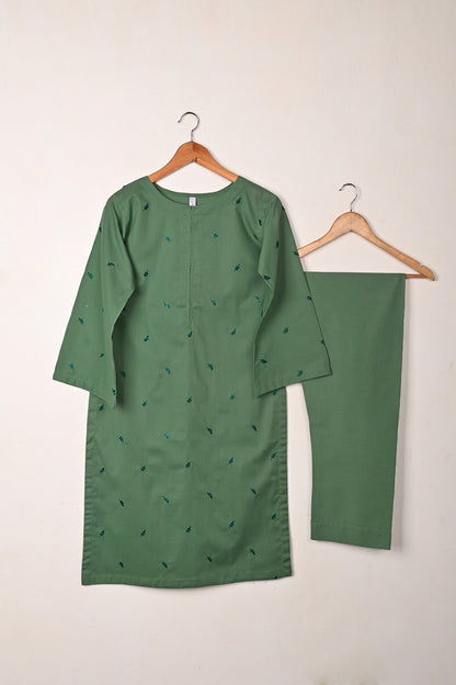 STP-250B-Pista  - 2Pc Ready to Wear Embroidered Cambric Dress