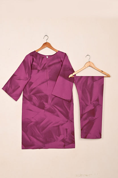 STP-206O-Magenta - Women 2Pc Ready to Wear Spray Contoured Malai Fabric Co-Ord Set