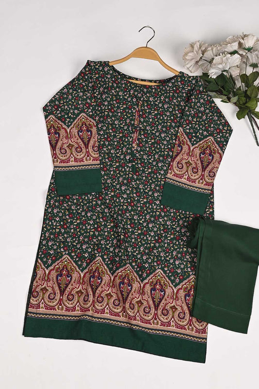 STP-171A-Green - 2PC GEORGETTE CREPE STITCHED