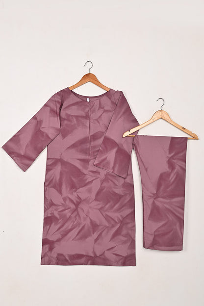 STP-206T-Rose Tea - Women 2Pc Ready to Wear Spray Contoured Malai Fabric Co-Ord Set