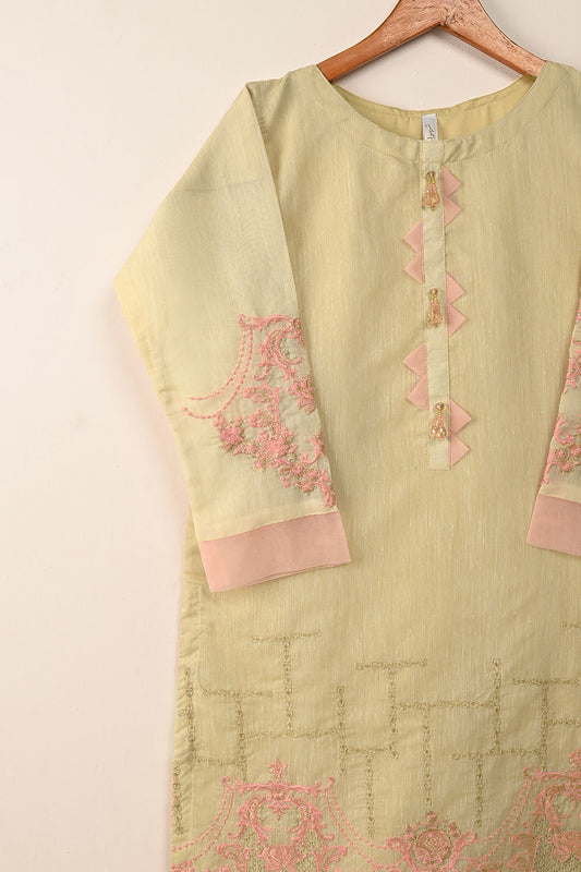 STP-178-Skin - 2Pc Paper Cotton Embroidered Dress