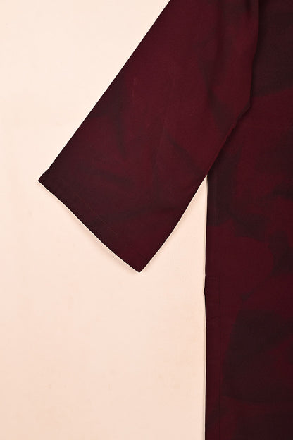 STP-206A-Maroon - Women 2Pc Ready to Wear Spray Contoured Malai Fabric Co-Ord Set