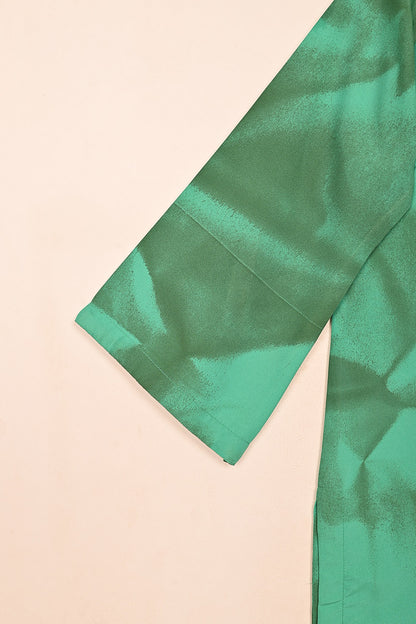 STP-206C-Aqua green - Women 2Pc Ready to Wear Spray Contoured Malai Fabric Co-Ord Set