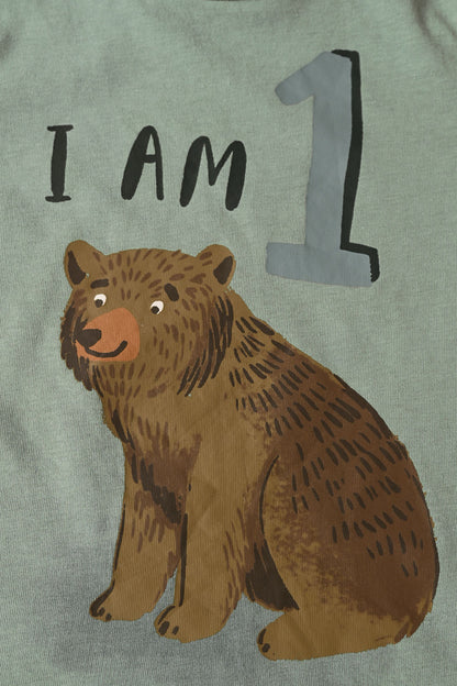 TB-10 (Dusty Green) -  Cotton Bear T-Shirt