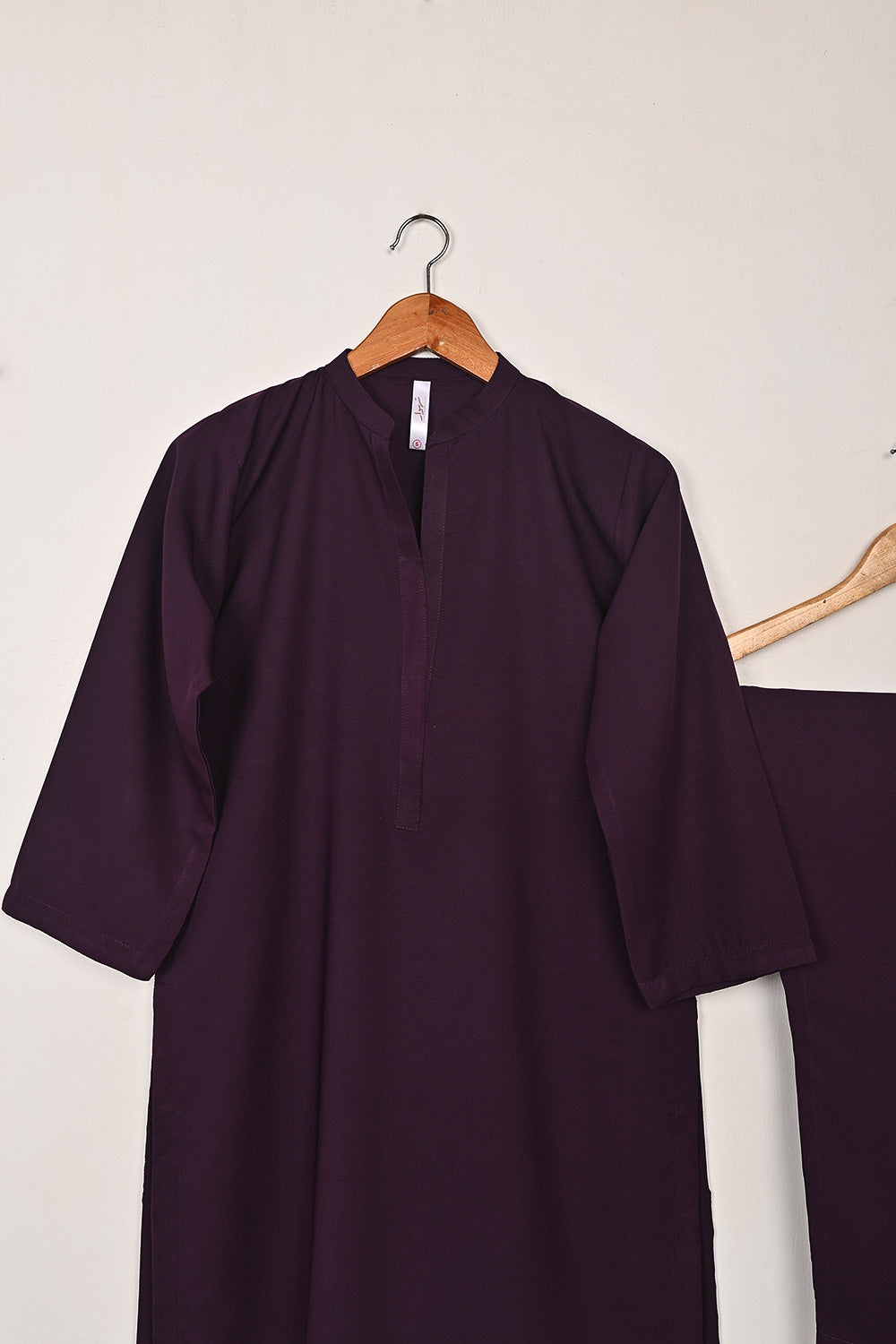 STP-221A-Purple - 2Pc Ready to Wear Malai Solid Dress