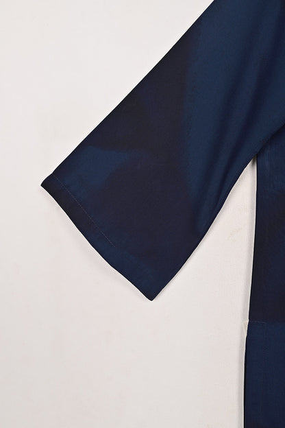 STP-206Q-Navy Blue - 2Pc Ready to Wear Spray Contoured Malai Fabric Co-Ord Set