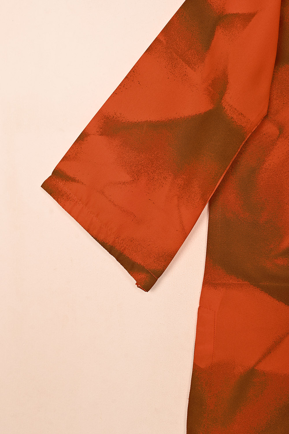 STP-206F-Orange - Women 2Pc Ready to Wear Spray Contoured Malai Fabric Co-Ord Set