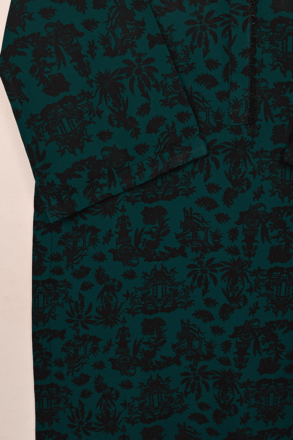 STP-201B-Turquoise - 2Pc Ready to Wear Malai Printed Co-Ord Dress