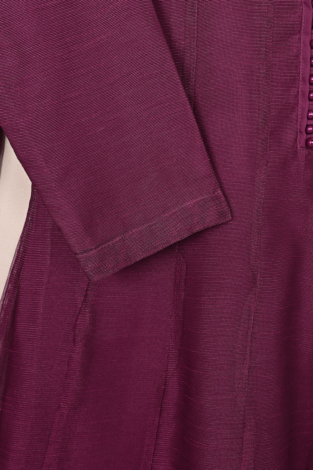 RTW-226-Royal Fuchsia -  3Pc Ready to Wear Khaddi Net Frock