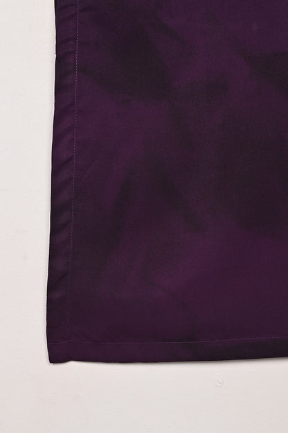 STP-206S-Dark Purple - 2Pc Ready to Wear Spray Contoured Malai Fabric Co-Ord Set