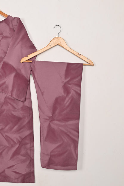 STP-206T-Rose Tea - Women 2Pc Ready to Wear Spray Contoured Malai Fabric Co-Ord Set