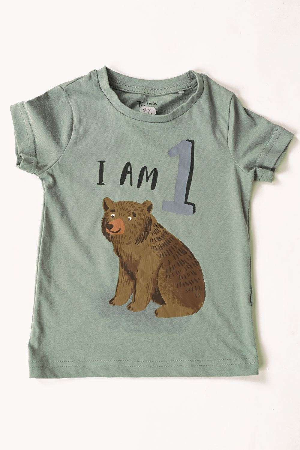 TB-10 (Dusty Green) -  Cotton Bear T-Shirt