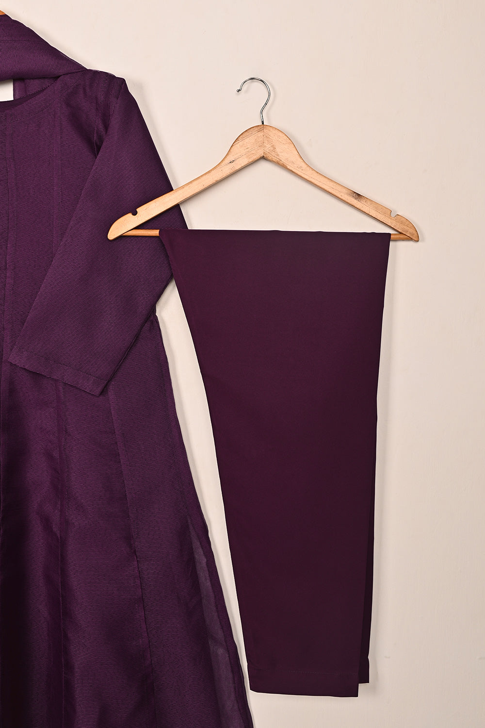 RTW-250-Purple -  3Pc Ready to Wear Javeria Net Frock