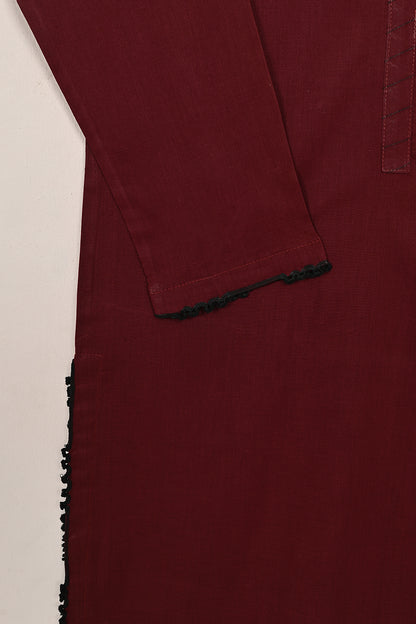 STP-191A-Maroon - 2 Pc Ready to Wear Solid Cambric