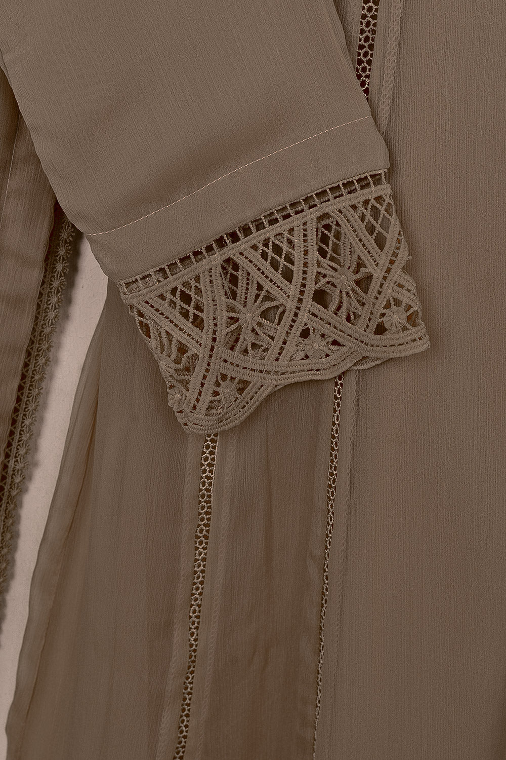 RTW-247-Brown - 3Pc Ready To Wear Chiffon Frock
