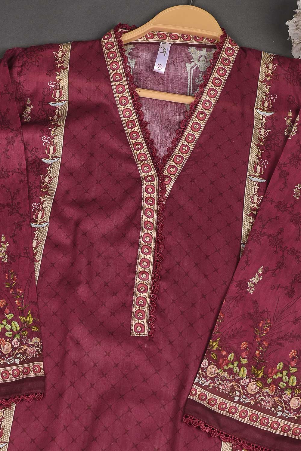 LT-006 - Three Piece Ready To Wear Digital Printed Lawn Dress With Digital Printed Swiss Voile Lawn Dupatta