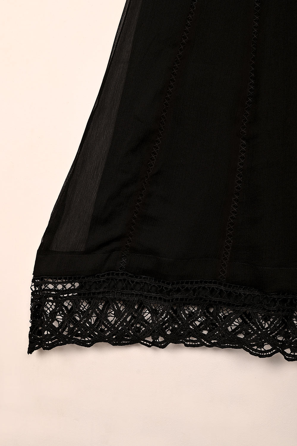 RTW-180-Black -  3Pc Ready To Wear Chiffon Frock