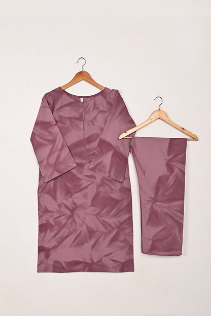 STP-206T-Rose Tea - Women 2Pc Ready to Wear Spray Contoured Malai Fabric Co-Ord Set