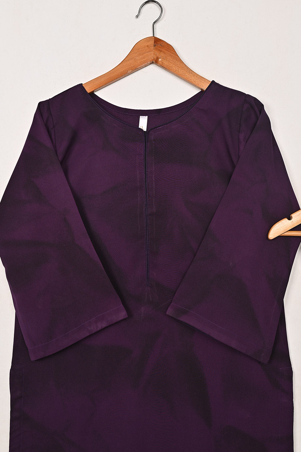 STP-206S-Dark Purple - 2Pc Ready to Wear Spray Contoured Malai Fabric Co-Ord Set