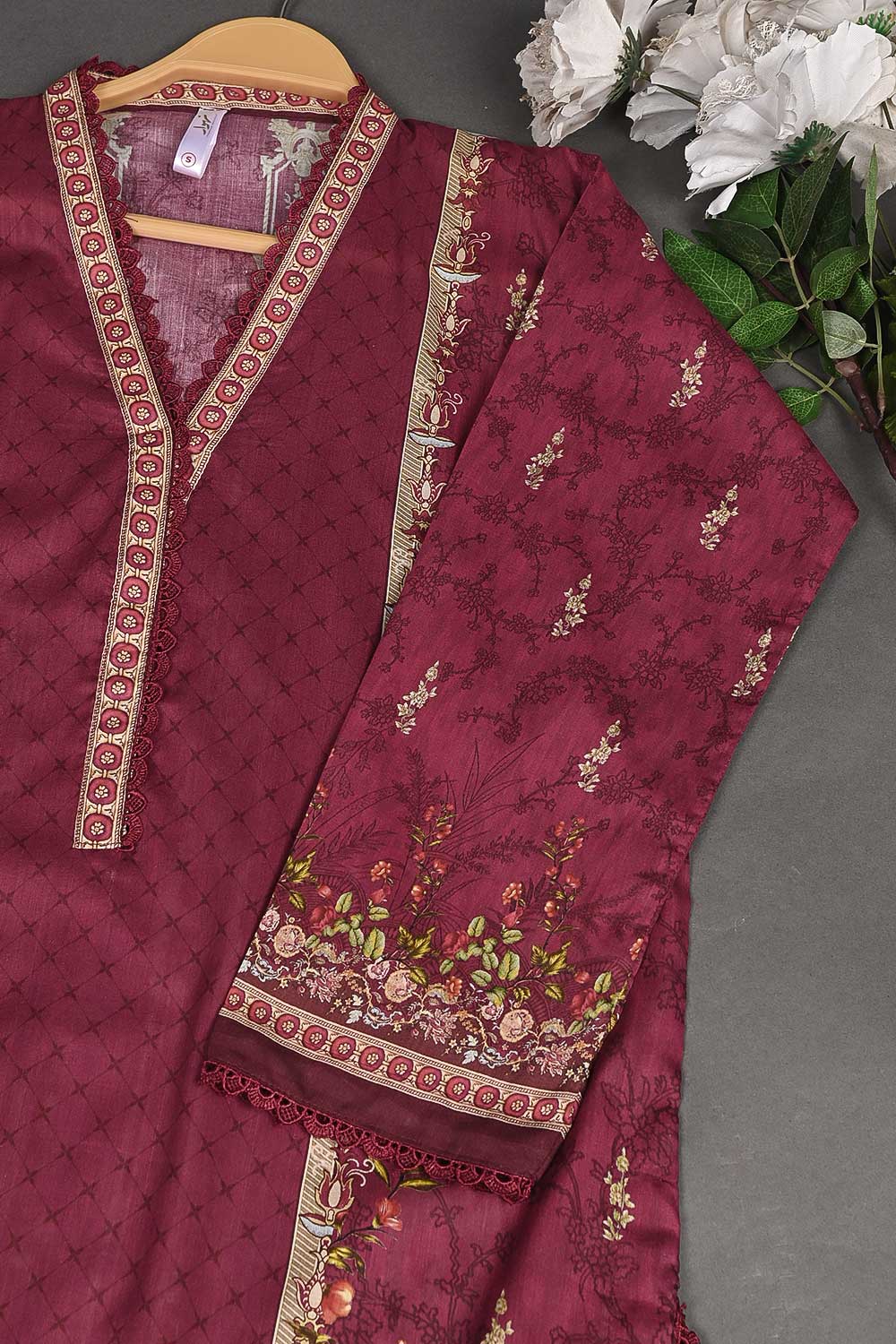 LT-006 - Three Piece Ready To Wear Digital Printed Lawn Dress With Digital Printed Swiss Voile Lawn Dupatta