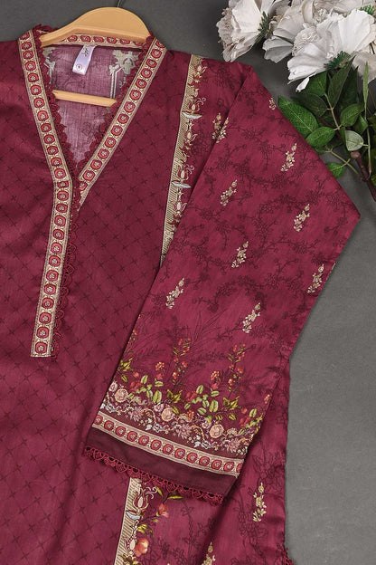 LT-006 - Three Piece Ready To Wear Digital Printed Lawn Dress With Digital Printed Swiss Voile Lawn Dupatta