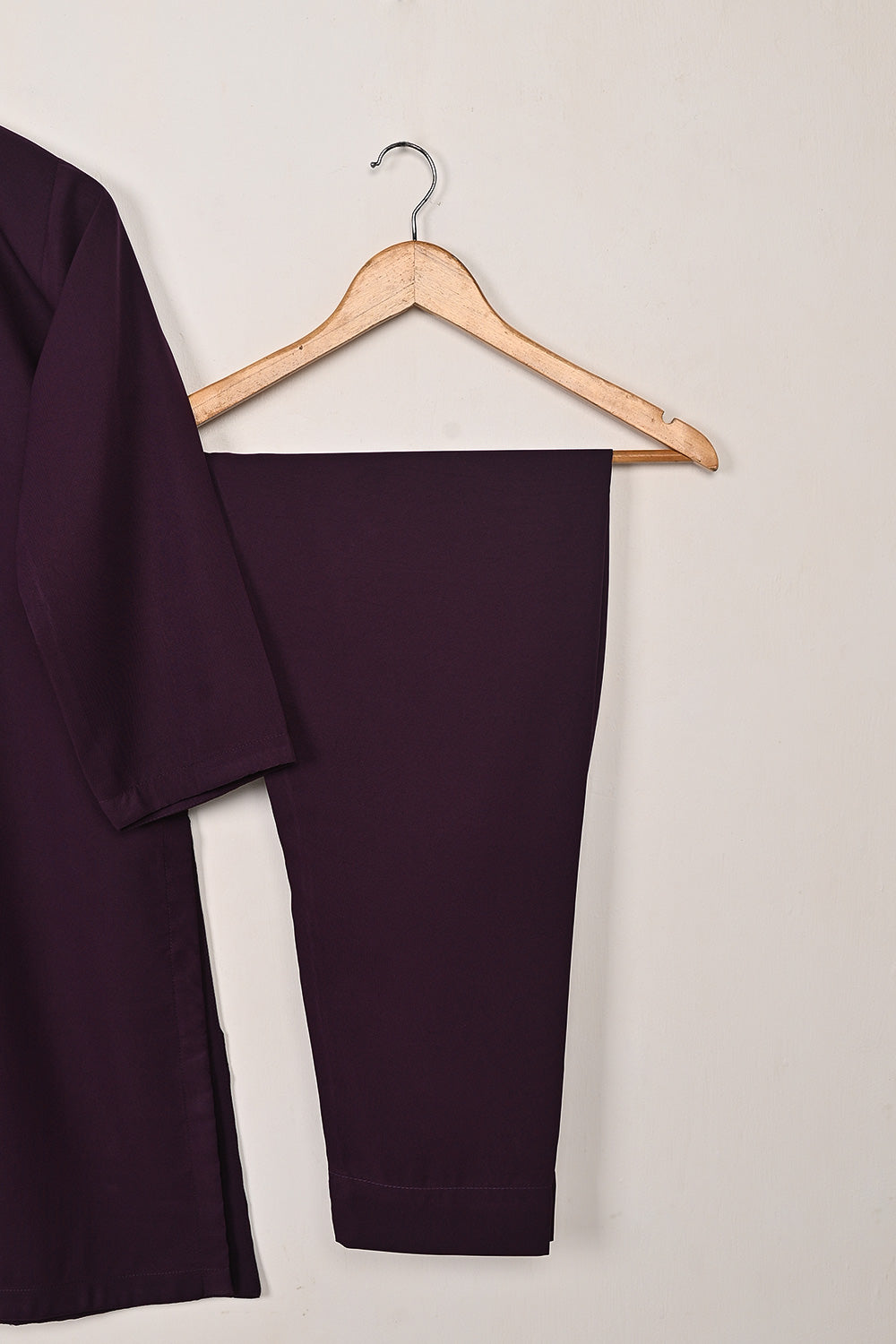 STP-221A-Purple - 2Pc Ready to Wear Malai Solid Dress