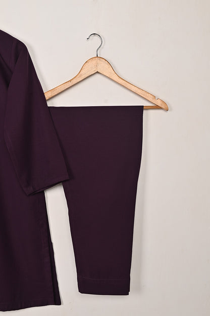 STP-221A-Purple - 2Pc Ready to Wear Malai Solid Dress