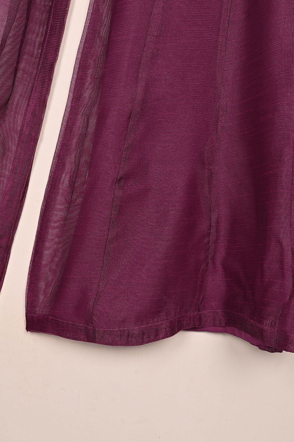 RTW-226-Royal Fuchsia -  3Pc Ready to Wear Khaddi Net Frock