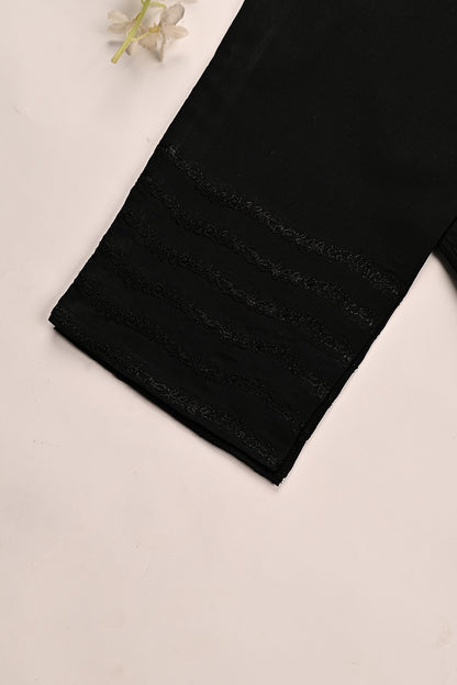 ET-01B-Black - Ready To Wear Embroidered Cambric Trouser