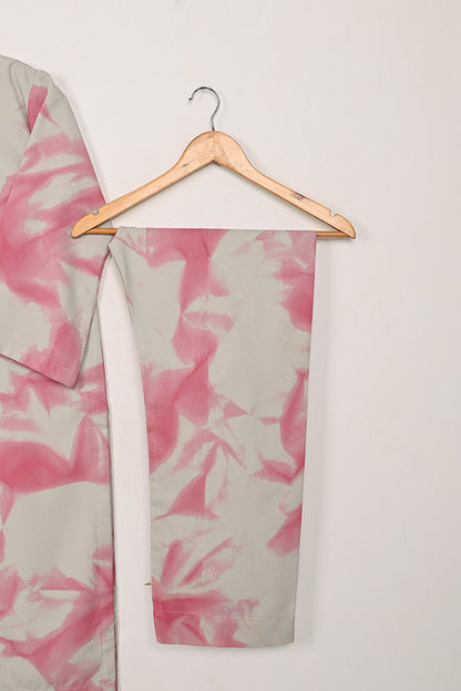 STP-206K-Gray - Women 2Pc Ready to Wear Spray Contoured Malai Fabric Co-Ord Set