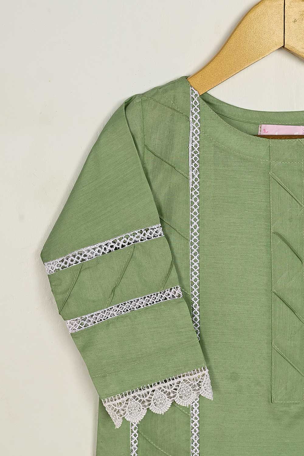 TKF-71-Pista - Kids 3Pc Pc Cotton Dress With Cotton Trouser
