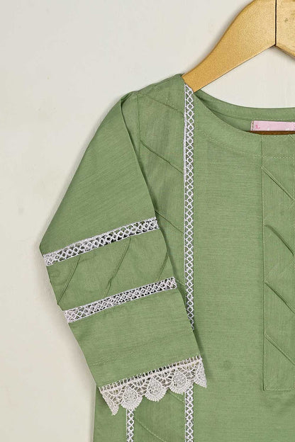 TKF-71-Pista - Kids 3Pc Pc Cotton Dress With Cotton Trouser