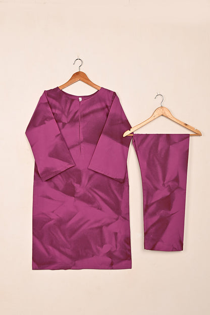 STP-206O-Magenta - Women 2Pc Ready to Wear Spray Contoured Malai Fabric Co-Ord Set