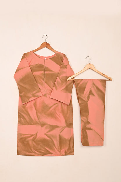 STP-206N-Peach - 2Pc Ready to Wear Spray Contoured Co-Ord Set