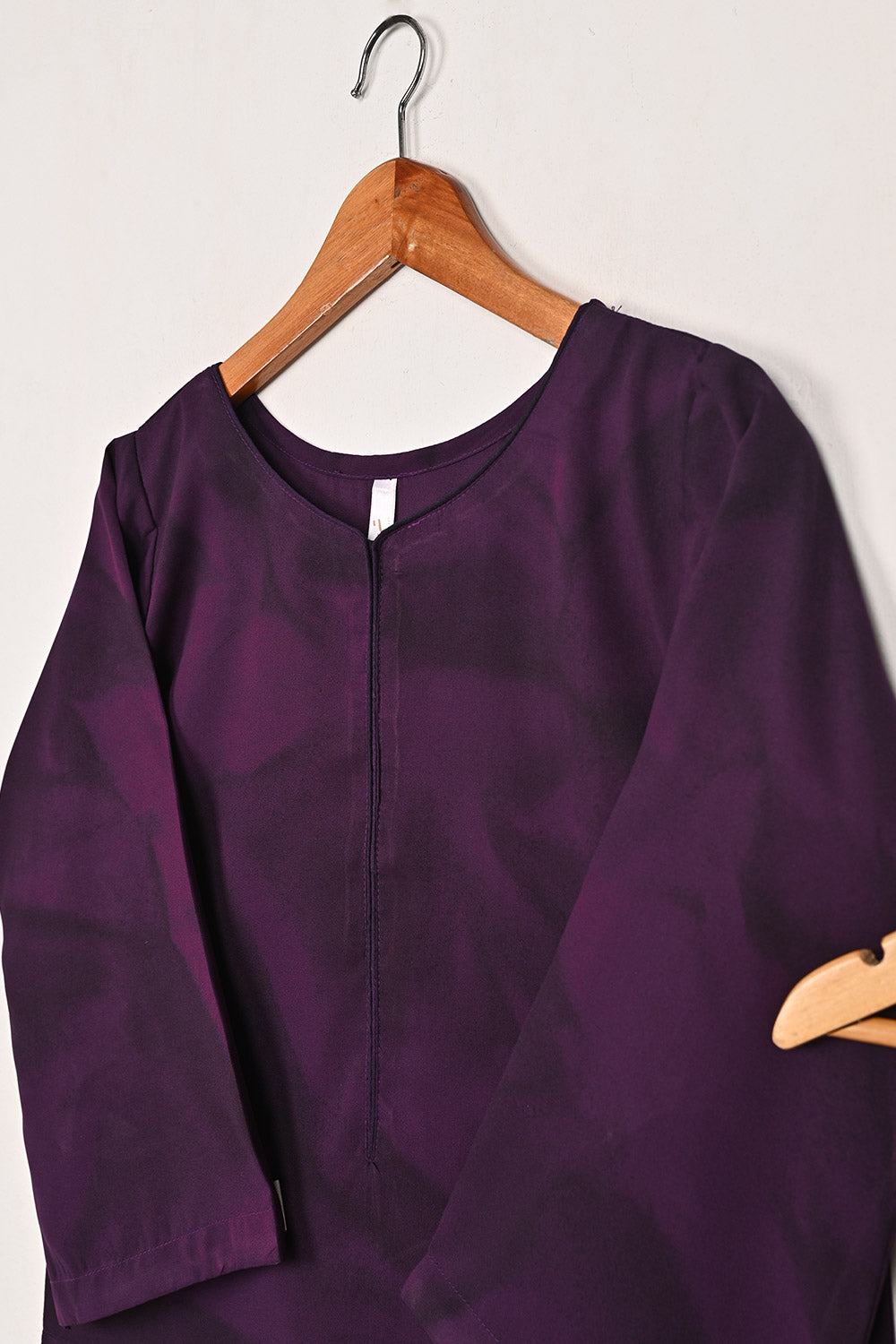 STP-206S-Dark Purple - 2Pc Ready to Wear Spray Contoured Malai Fabric Co-Ord Set
