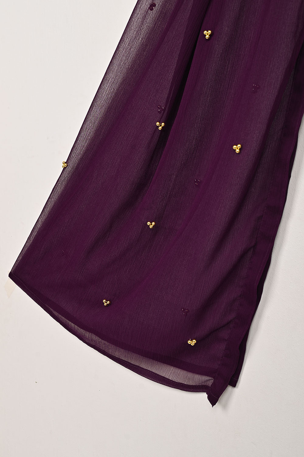 RTW-258-Purple - 3Pc Ready to Wear Embroidered Adda Work Chiffon Dress