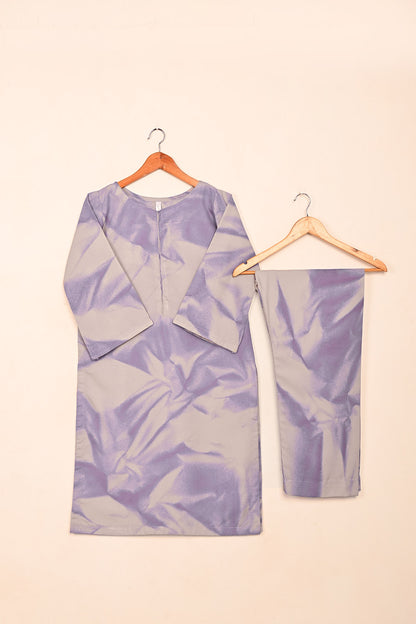 STP-206L-khaki - Women 2Pc Ready to Wear Spray Contoured Malai Fabric Co-Ord Set