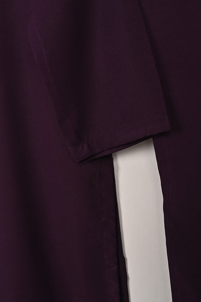 STP-221A-Purple - 2Pc Ready to Wear Malai Solid Dress