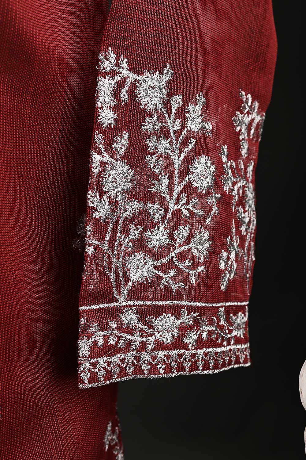 RTW-134-Red - 3Pc Stitched Khaadi Net Dress