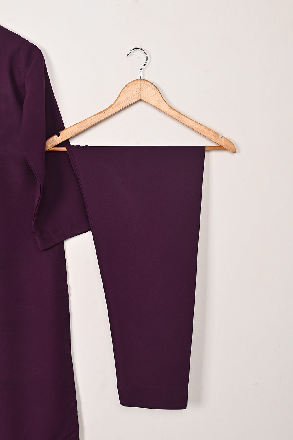 STP-218A-Magenta - 2Pc Ready to Wear Malai Solid Dress