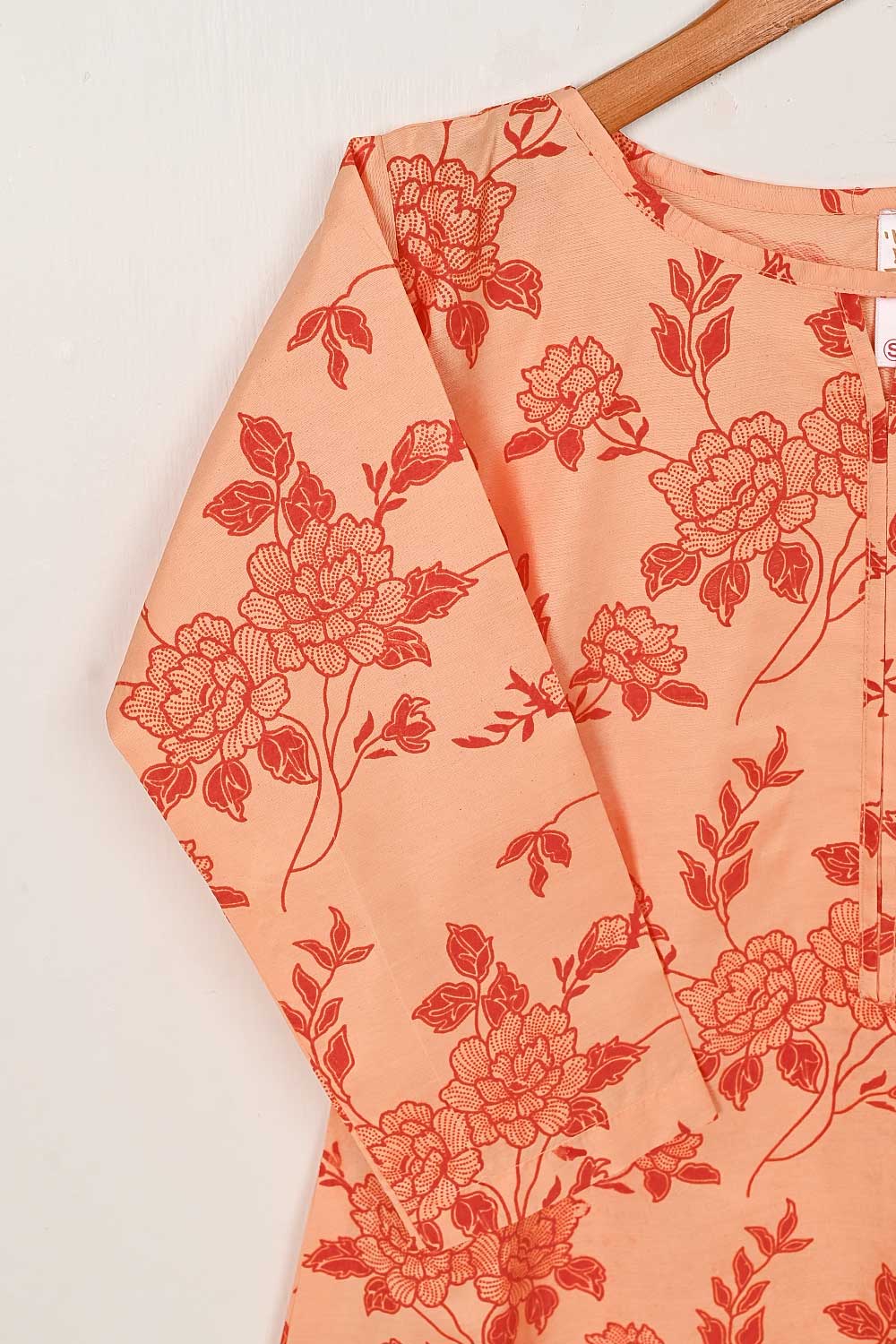 STP-156A-Orange - 2PC PC COTTON DIGITAL PRINTED STITCHED