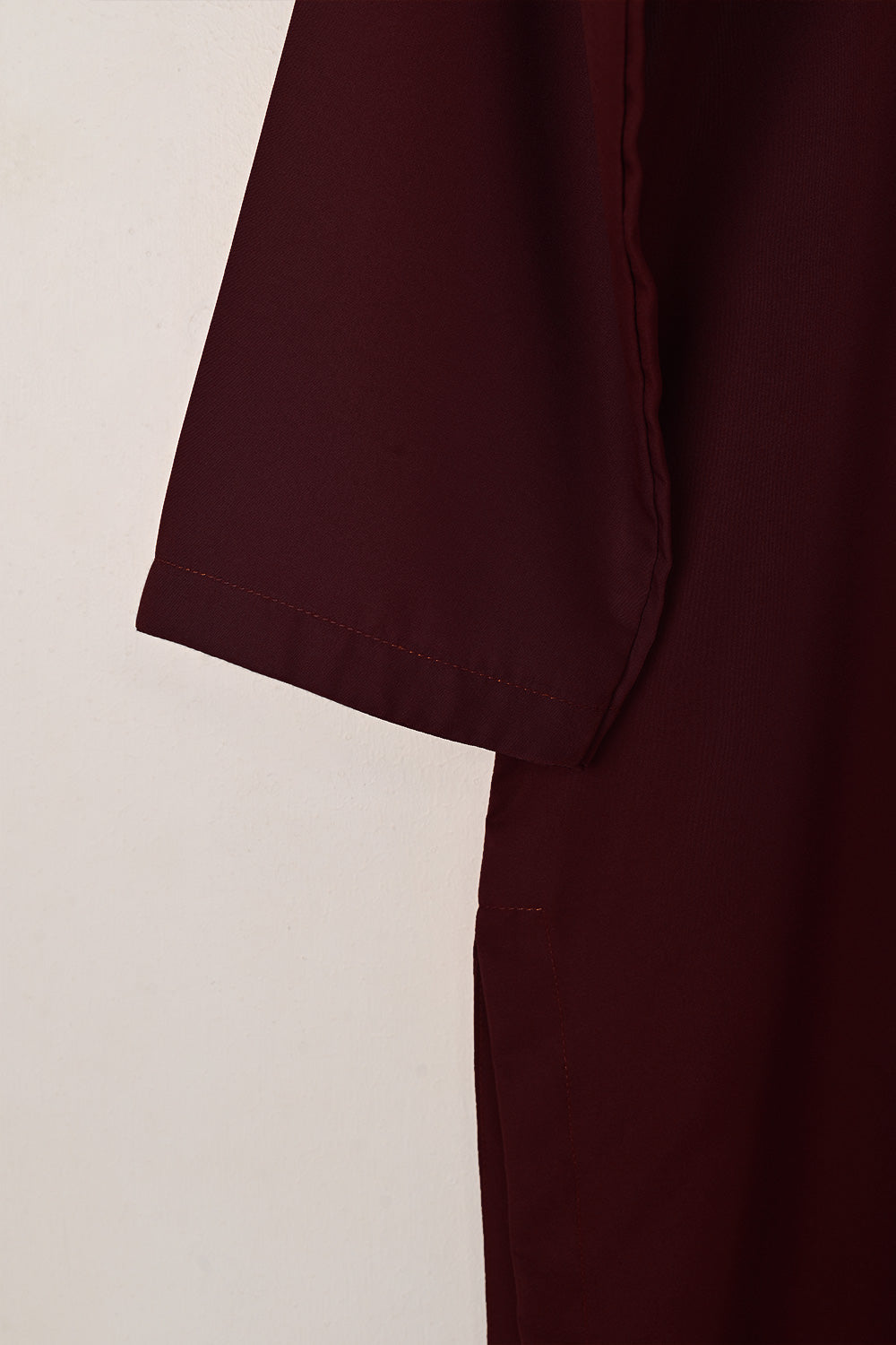 STP-221E-Maroon - 2Pc Ready to Wear Malai Solid Dress