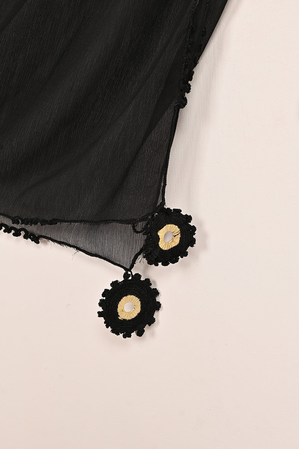 RTW-193-Black -  3Pc Ready To Wear Chiffon Frock