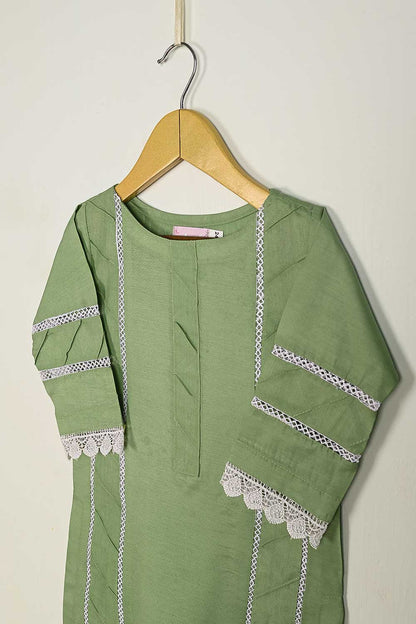 TKF-71-Pista - Kids 3Pc Pc Cotton Dress With Cotton Trouser