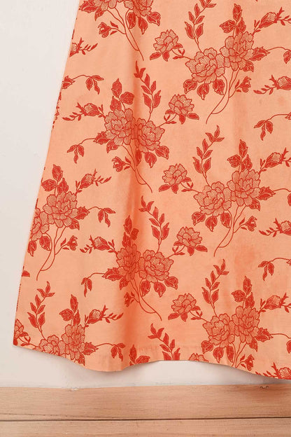 STP-156A-Orange - 2PC PC COTTON DIGITAL PRINTED STITCHED