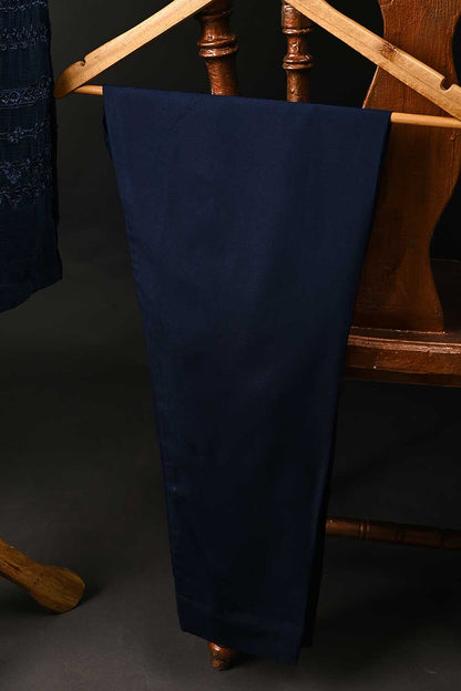 RTW-153-NavyBlue -  3Pc Stitched Chiffon Shirt