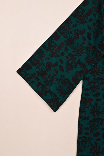 STP-201B-Turquoise - 2Pc Ready to Wear Malai Printed Co-Ord Dress
