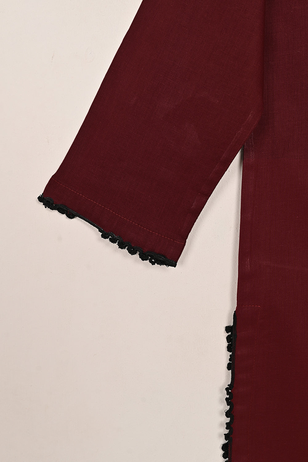 STP-191A-Maroon - 2 Pc Ready to Wear Solid Cambric