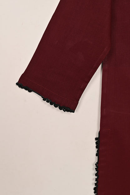 STP-191A-Maroon - 2 Pc Ready to Wear Solid Cambric